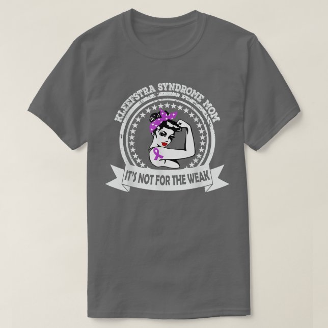 Camiseta Kleefstra Syndrome MomPurple Ribbon Awareness  (Frente do Design)