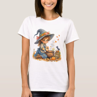 Camiseta Kleine Hexe am Zauberkessel