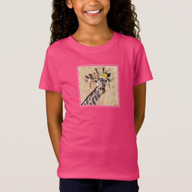 Camiseta Klimt Giraffe | Coroa De Flores (Frente)
