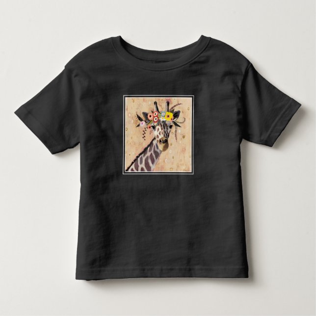 Camiseta Klimt Giraffe | Coroa De Flores (Frente)