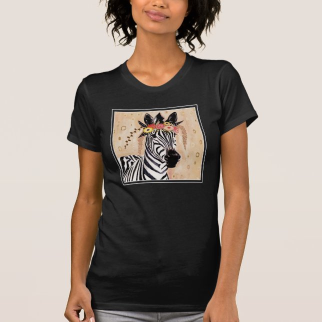 Camiseta Klimt Zebra | Coroa De Flores (Frente)
