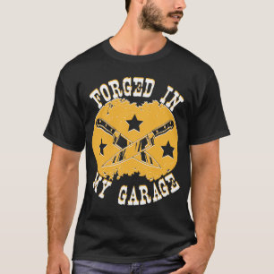 Camiseta Knife Maker Forjado Em Minha Garagem Dedicou Black