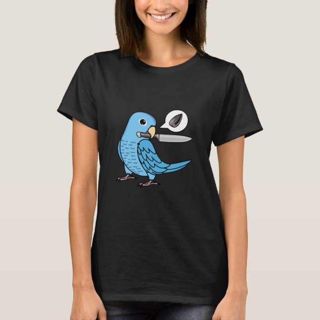 Camiseta Knife Parrot Quer Seeds I Blue Parrotlet (Frente)