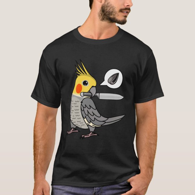 Camiseta Knife Parrot Quer Seeds I Cockatiel (Frente)