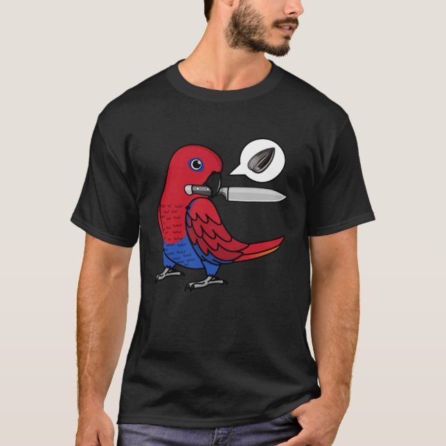 Camiseta Knife Parrot Quer Seeds I Female Eclectus (Frente)