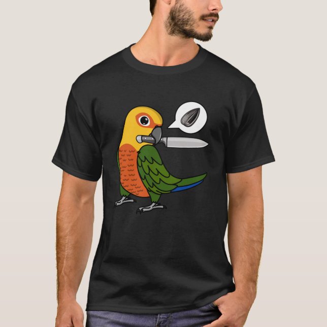 Camiseta Knife Parrot Quer Sementes I Jenday Conure (Frente)