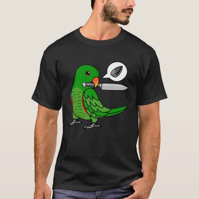 Camiseta Knife Parrot Quer Sementes I Male Eclectus (Frente)