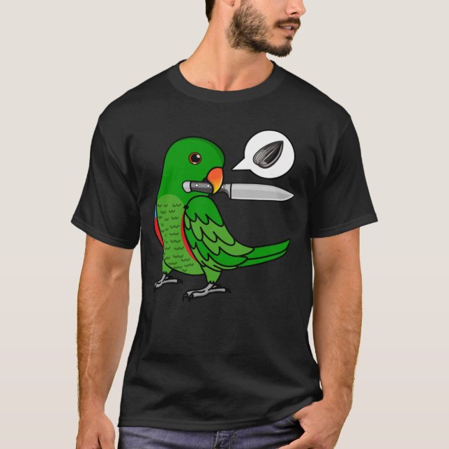 Camiseta Knife Parrot Quer Sementes I Male Eclectus (Frente)