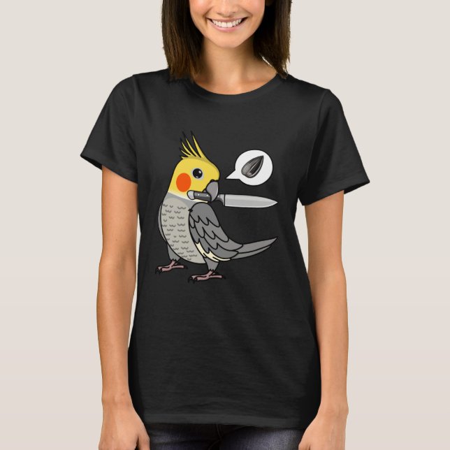 Camiseta Knife Parrot Wants Seeds I Cockatiel (Frente)