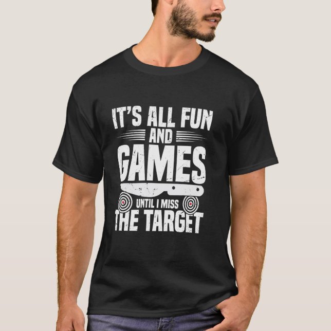 Camiseta Knifethrowing Knife Collector Fun And Games Knife  (Frente)