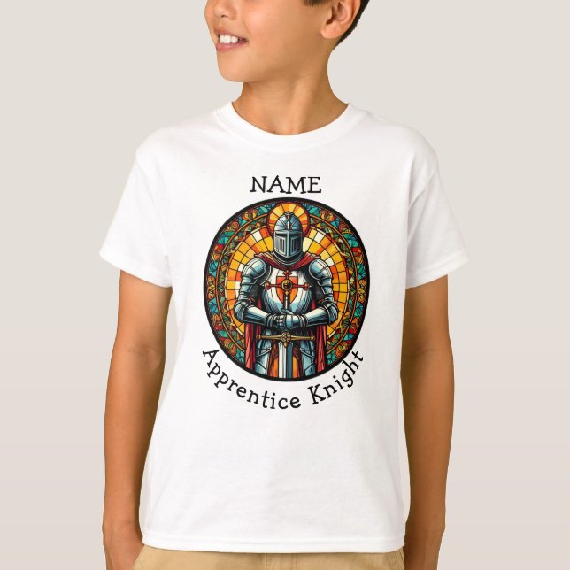 Camiseta Knight Apprentice jogo divertido brilhante (Frente)