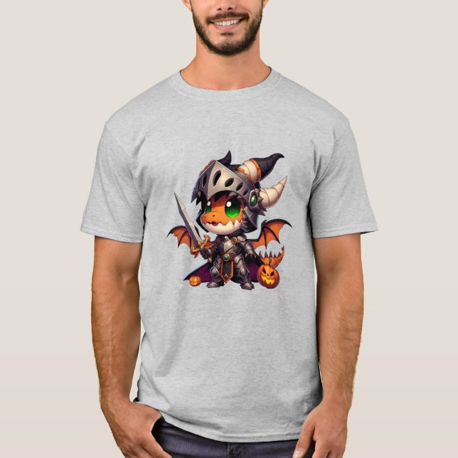 Camiseta Knight Dragon Halloween (Frente)