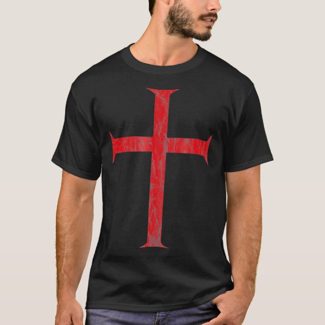 Camiseta Knight Templar Cross Vintage (Frente)