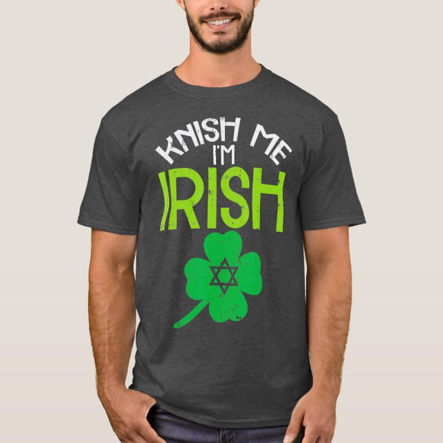 Camiseta Knish Me Im Comida Judaica Irlandesa Pun St Patric (Frente)