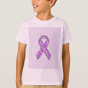Camiseta Knit de Sensibilização do Friso Cristal Rosa de