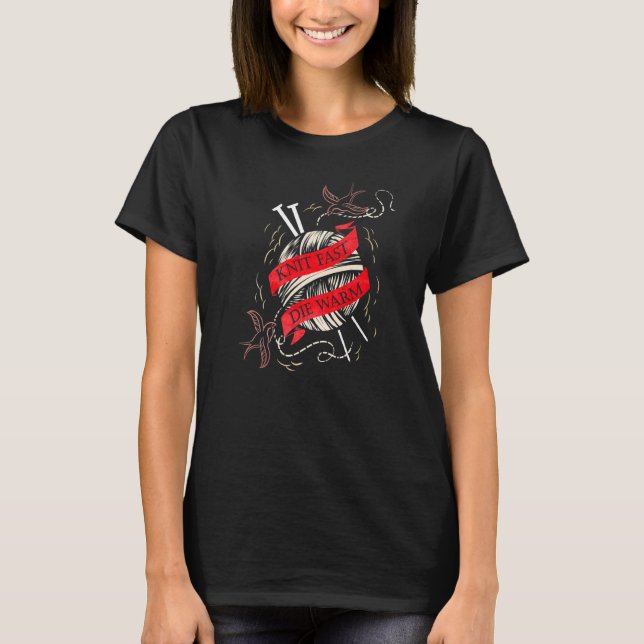 Camiseta Knit Fast Die Warm Knitting (Frente)