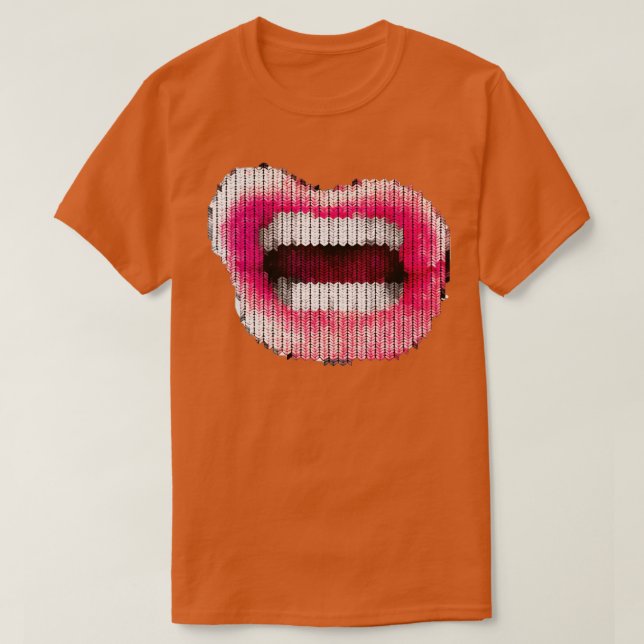 Camiseta Knitted Lips  (Frente do Design)