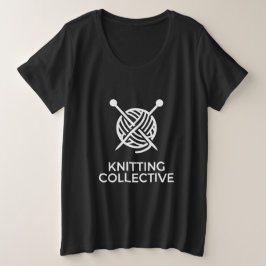 Camiseta Knitting Collective Blanc Logo Minimaliste Tricot