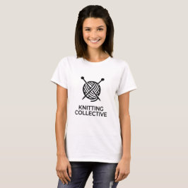 Camiseta Knitting Collective Noir Logo Minimaliste Tricot