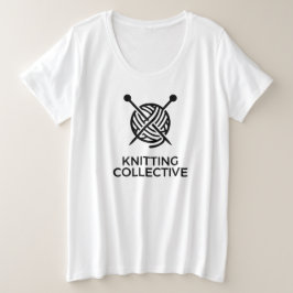 Camiseta Knitting Collective Noir Logo Minimaliste Tricot