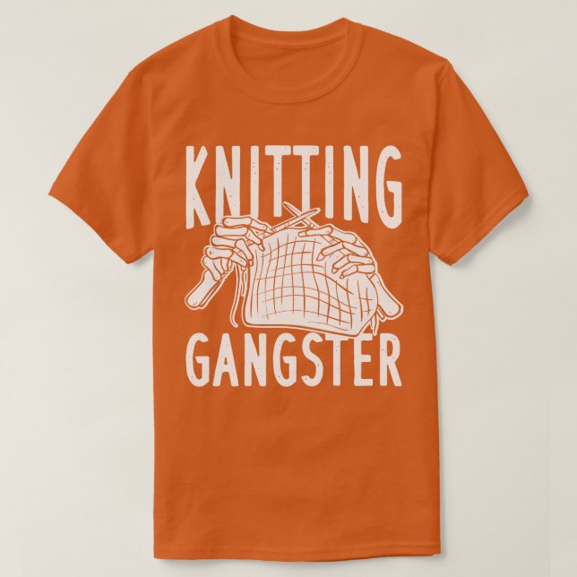 Camiseta Knitting Gangster (Frente do Design)