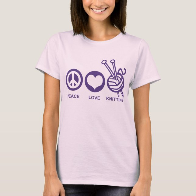 Camiseta Knitting Peace Love (Frente)