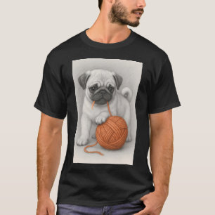 Camiseta Knotty by Nature: O Pug Ladrão de Fios
