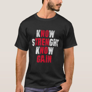Camiseta kNOw TREN kNOw GANHAR o acetato de trenbolona