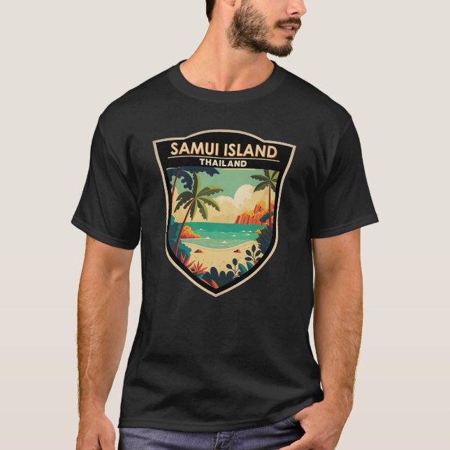 Camiseta Ko Samui Island Thailand Viagem Art Crachá (Frente)