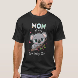 Camiseta Koala Bear Aniversário Mãe Da Rapariga De Aniversá