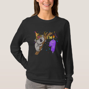 Camiseta Koala Bear Eu sou um primeiro aniversario de 1 ano