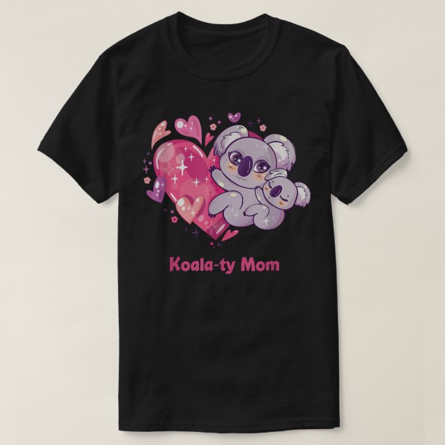 Camiseta Koala Bear Mãe Cute Koala-ty Mãe (Frente do Design)