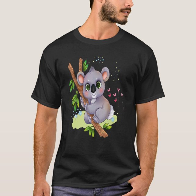 Camiseta Koala Bear Retro Sunset Animal Koala (Frente)