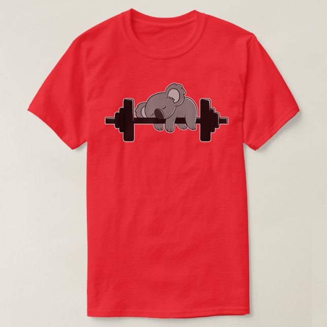Camiseta Koala Bear Workout e Gym Elevador de Peso (Frente do Design)