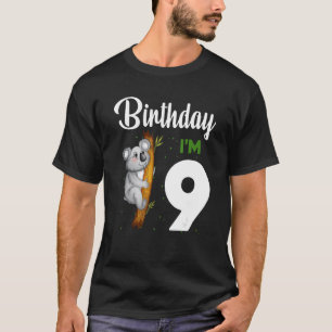 Camiseta Koala Birthday 9th Girl Kids Bo, 9 Anos