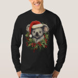 Camiseta Koala Christmas Cute Xmas Koala Bear Santa Hat<br><div class="desc">Koala Christmas Cute Xmas Koala Bear Santa Hat</div>