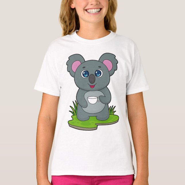 Camiseta Koala com café (Frente)