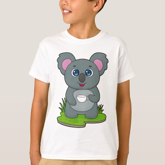 Camiseta Koala com café (Frente)