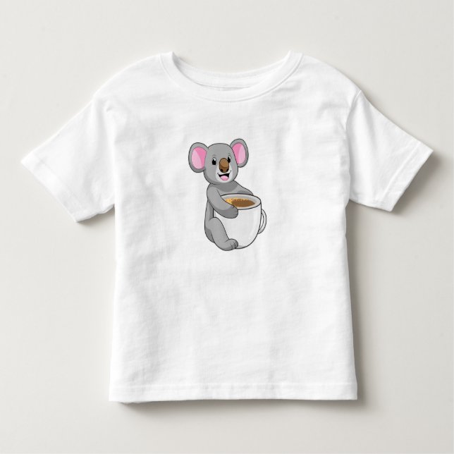 Camiseta Koala com Taça do Café (Frente)