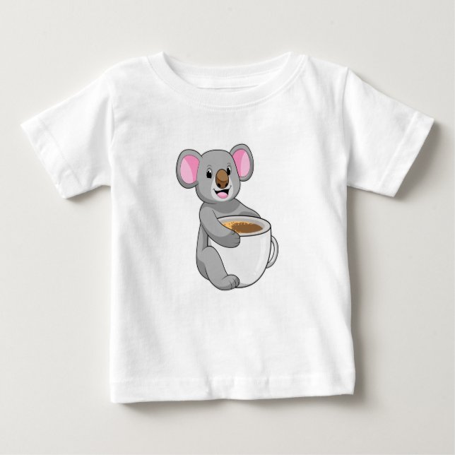 Camiseta Koala com Taça do Café (Frente)