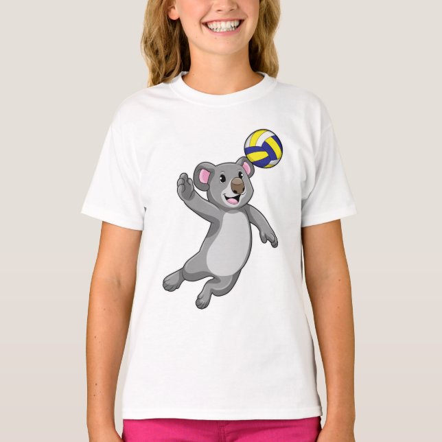 Camiseta Koala como jogador de voleibol (Frente)