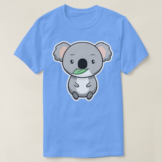 Camiseta Koala Cute Kawaii Desenhando O Passageiro Da Austr (Frente do Design)