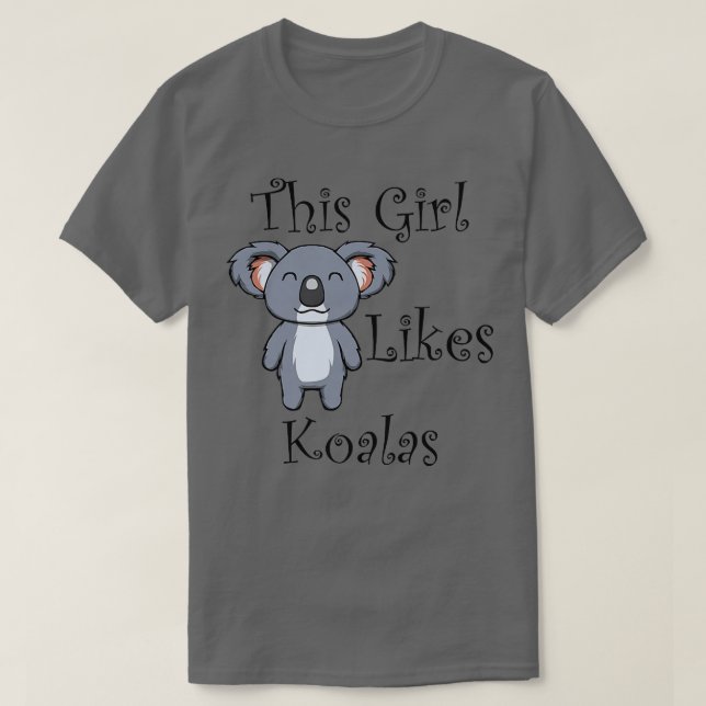 Camiseta Koala e Eucalyptus Encantados Dizendo Belo Urso Ko (Frente do Design)