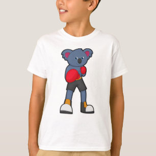 Camiseta Koala em Boxing com luvas "in a box"