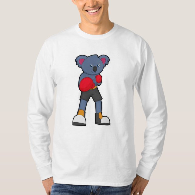Camiseta Koala em Boxing com luvas "in a box" (Frente)