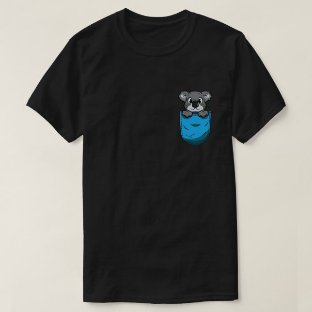 Camiseta Koala em meu bolso Austrália Koala Bear Govers Gif (Frente do Design)