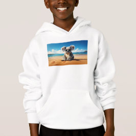 Camiseta Koala em uma praia arenosa