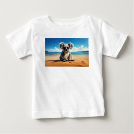 Camiseta Koala em uma praia arenosa
