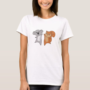 Camiseta Koala Esquilos Animais Cutos Amantes Crianças
