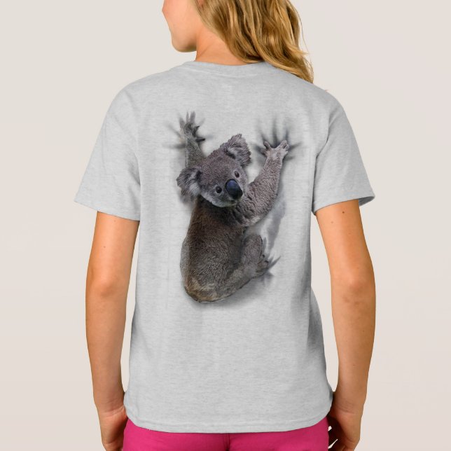 Camiseta Koala Hang No Urso Cóctil Traseiro Da Austrália (Verso)